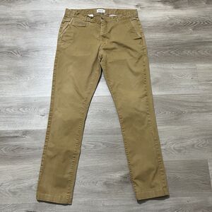Taylor Stitch Slim Fit Foundation Pants Mens Size 36 Tan Khaki Chino Organic